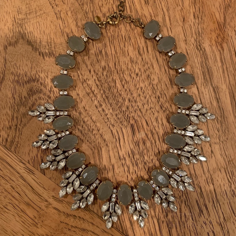 J Crew Grey statement necklace